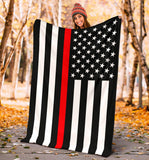 Thin Red Line USA Blanket (Firefighter Blanket)