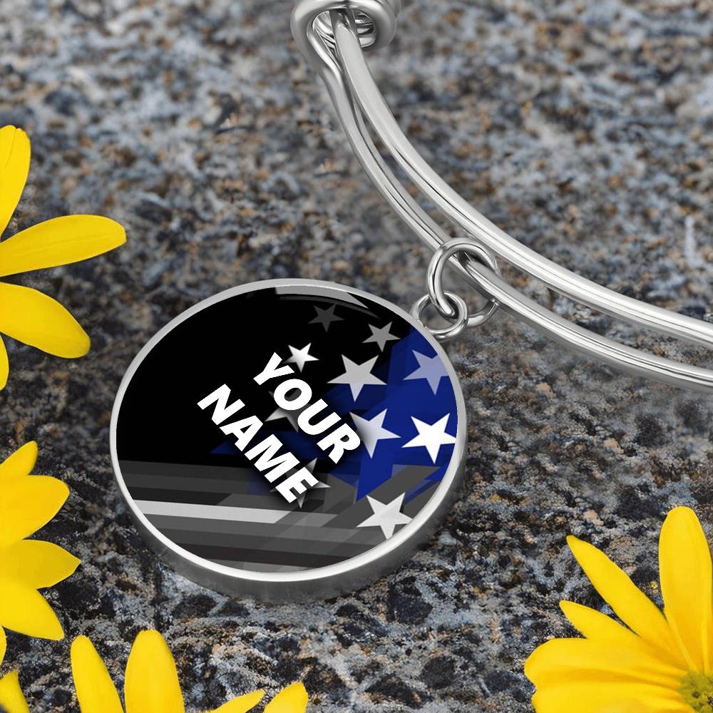 Personalized Bracelet - Circle pendant - BR1