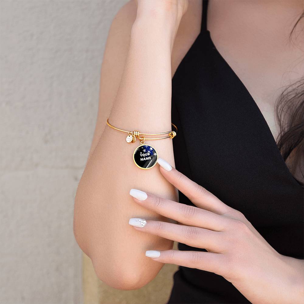 Personalized Bracelet - Circle pendant - BR1