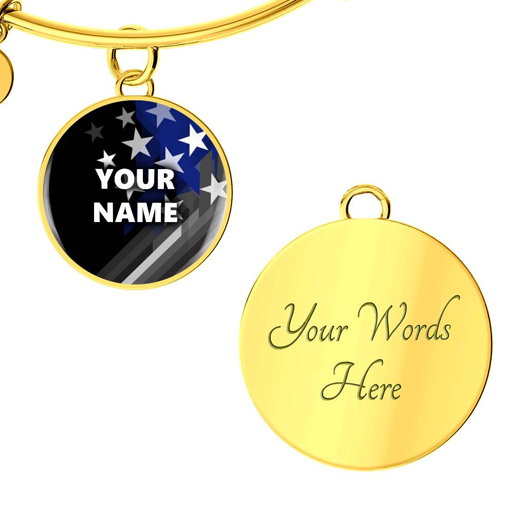 Personalized Bracelet - Circle pendant - BR1