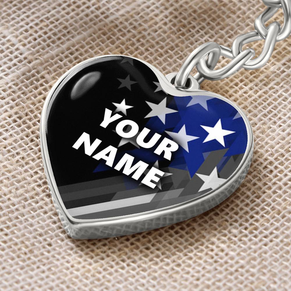Personalized Keychain - Heart pendant - BR1