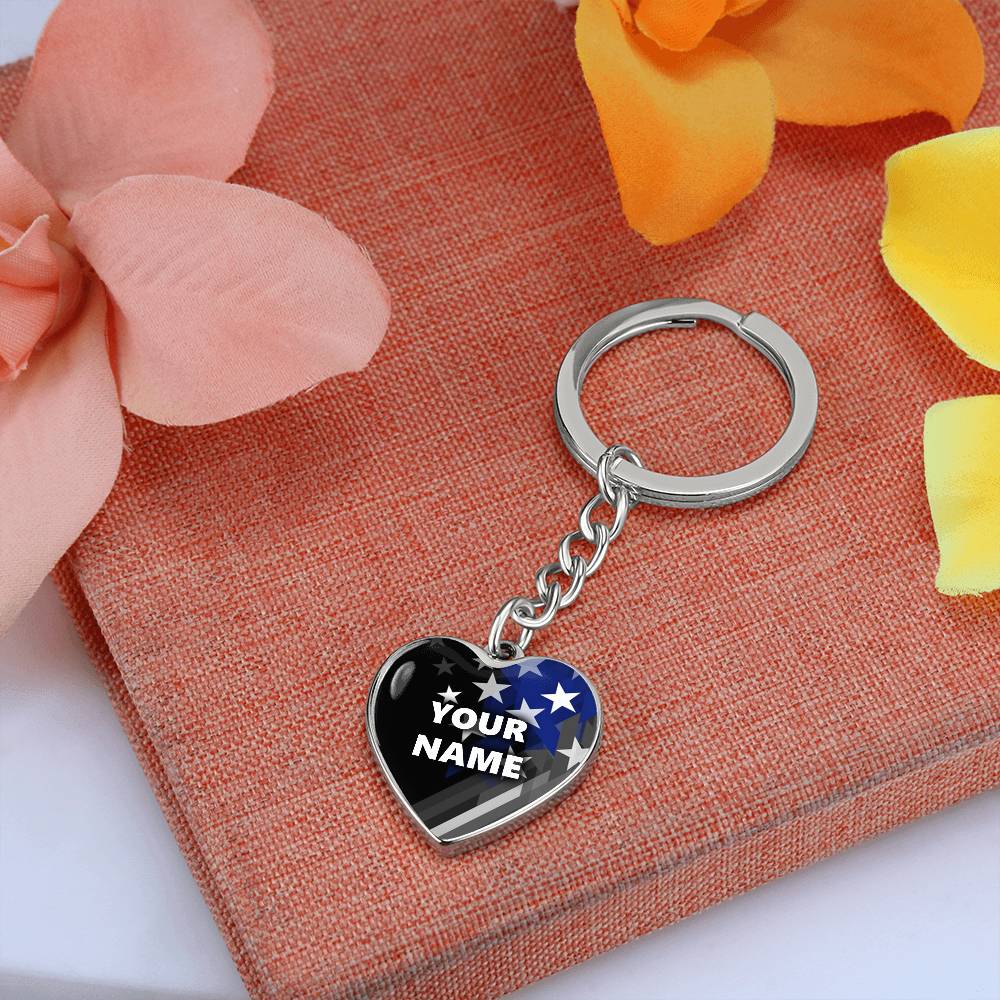 Personalized Keychain - Heart pendant - BR1