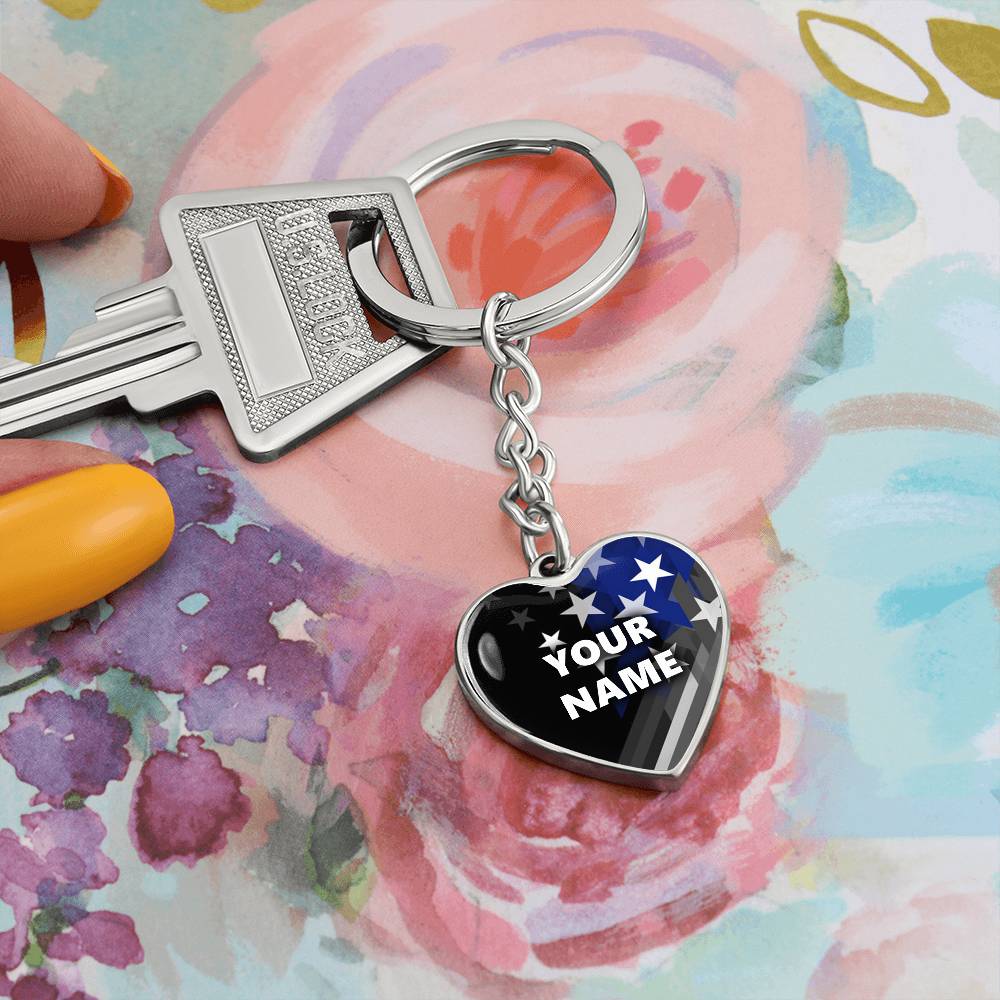 Personalized Keychain - Heart pendant - BR1