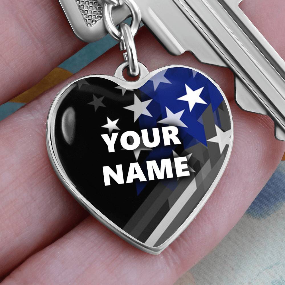 Personalized Keychain - Heart pendant - BR1