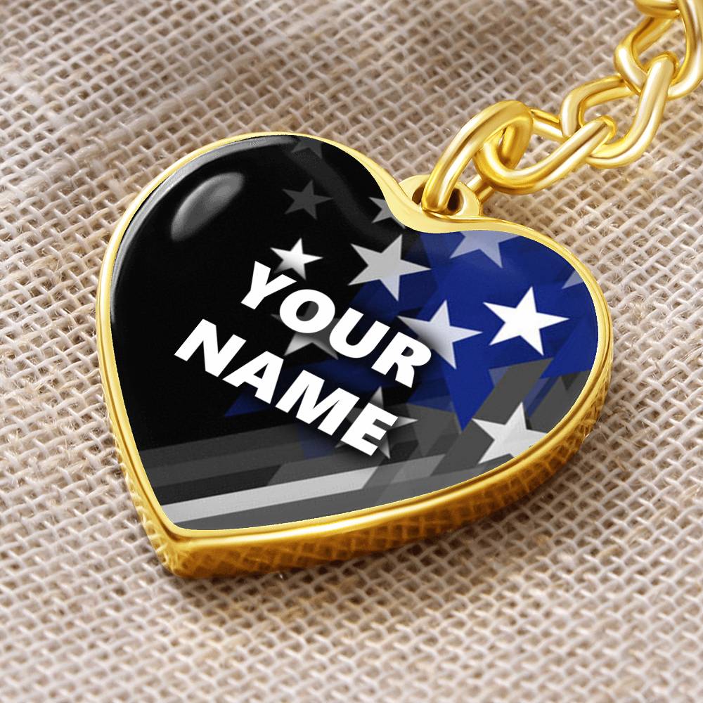 Personalized Keychain - Heart pendant - BR1