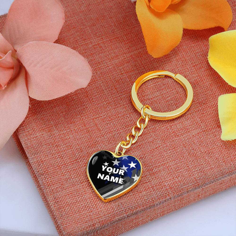 Personalized Keychain - Heart pendant - BR1