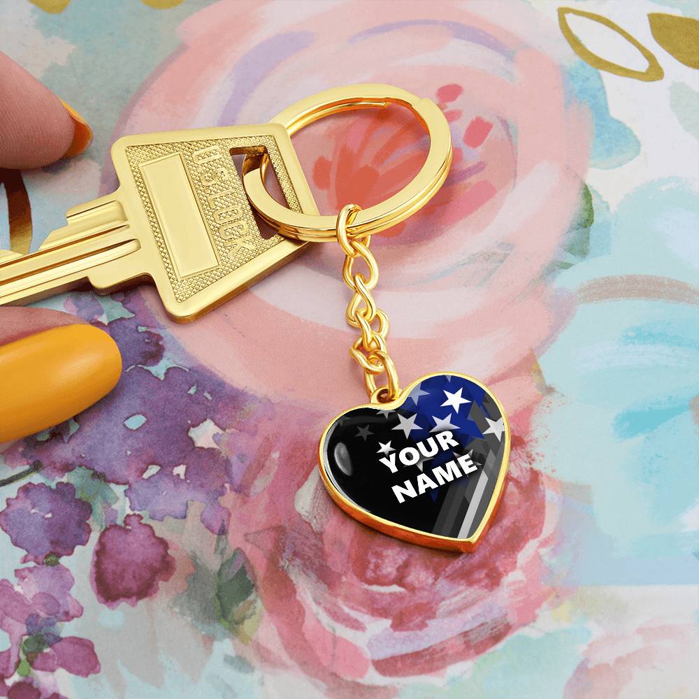 Personalized Keychain - Heart pendant - BR1