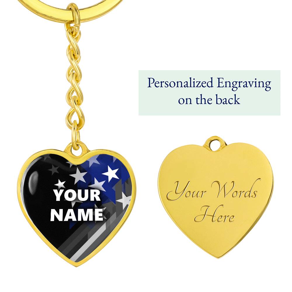Personalized Keychain - Heart pendant - BR1