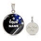 Personalized Necklace - Circle Pendant - BR1