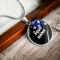 Personalized Necklace - Circle Pendant - BR1