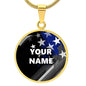 Personalized Necklace - Circle Pendant - BR1