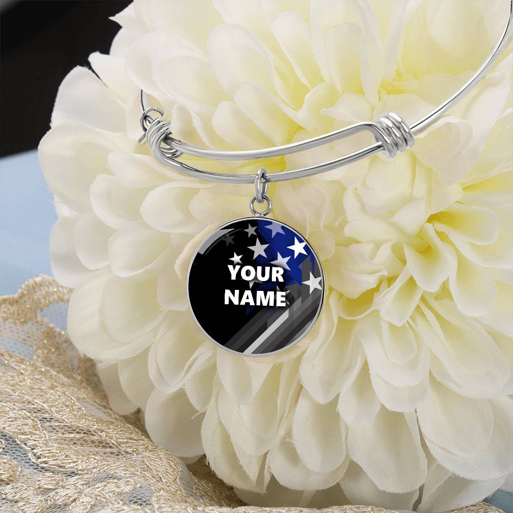 Personalized Bracelet - Circle pendant - BR1