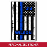 Personalized Sticker - Badge No. + Name