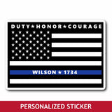 Personalized Sticker - Honor Courage