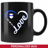Personalized Mugs - Heart with Badge