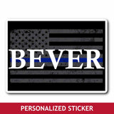 Personalized Sticker  Flag + Name