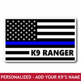 Personalized Sticker - K9 Flag