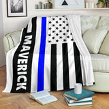 Personalized Thin Blue Line Blanket 2