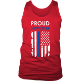 "Proud supporter" - Thin Blue Line Flag Tank tops