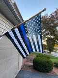 Thin Blue Line American Flag - 3 x 5 Foot Flag With Grommets