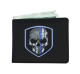 Skull Shield Thin Blue Line - Men's Wallet