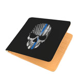 Skull Thin Blue Line - Men's Wallet