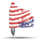 Cozy American Flag - Hooded Blanket 1