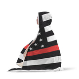 Thin Red Line Flag - Hooded Blanket 1