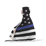 Thin Blue Line Flag - Hooded Blanket 2