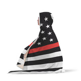 Thin Red Line Flag - Hooded Blanket 2
