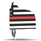 Thin Red Line Flag - Hooded Blanket 2