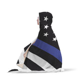 Thin Blue Line Flag - Hooded Blanket 3