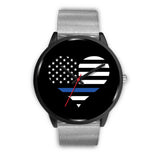 Thin Blue Line Flag Heart - Black Watch