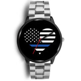 Thin Blue Line Flag Heart - Black Watch