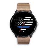 Thin Blue Line Flag Heart - Black Watch