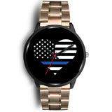 Thin Blue Line Flag Heart - Black Watch