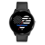 Thin Blue Line Flag Heart - Black Watch