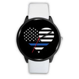 Thin Blue Line Flag Heart - Black Watch