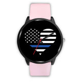 Thin Blue Line Flag Heart - Black Watch