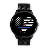 Thin Blue Line Flag Heart - Black Watch