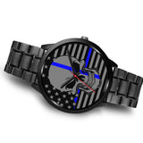 Skull - Thin Blue Line Flag - Black Watch