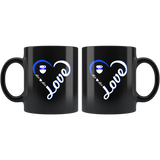 Personalized Mugs - Heart with Badge