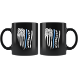 Personalized Mugs - Thin Blue Line Flag