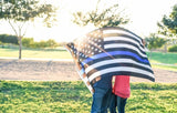Thin Blue Line American Flag - 3 x 5 Foot Flag With Grommets