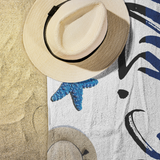 Personalized Beach Towel - Mrs - Floral
