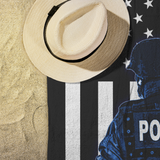 Personalized Beach Towel - Police Hero