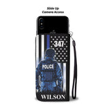 Personalized Phone Case Wallet - Police