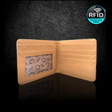 Personalized Men's Wallet - Blue Line