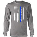 "Thank you" - Thin Blue Line Flag Shirt + Hoodies