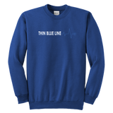Youth Thin Blue Line "Heartbeat" Sweatshirt - Kids
